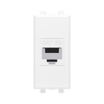 розетка компьютерная 1мод. avanti "белое облако" rj45 кат.5e без шторок модульная механизм dkc 4400661 от магазина Штепсель и батарейка.
