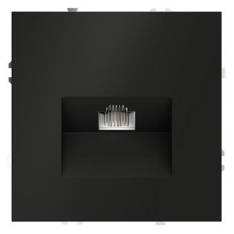 розетка компьютерная 1-м сп s70 rj45 кат.6 механизм черн. матов. voltum vls060108 от магазина Штепсель и батарейка.