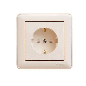 розетка 1-м сп w59 16а ip20 с заземл. защ. шторки в сборе сл. кость se rs16-152-28 от магазина Штепсель и батарейка.