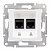 розетка компьютерная 2-м сп sedna rj45 кат.5e utp неэкранир. механизм бел. sche sdn4400121 от магазина Штепсель и батарейка.
