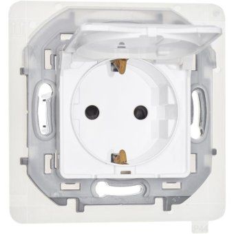 розетка 1-м сп inspiria 16а ip44 250в 2p+e защ. шторки с крышкой немецк. стандарт механизм бел. leg 673740 от магазина Штепсель и батарейка. - фото_7