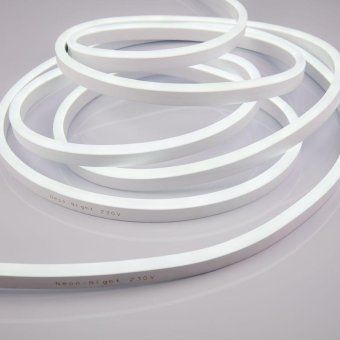шнур светодиодный гибкий неон led smd 8х16мм 120led/м односторонний бел. 5м neon-night 131-005 от магазина Штепсель и батарейка. - фото_9