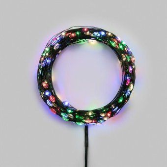 гирлянда светодиодная роса с контроллером 30м 300 led мультиколор ip20 230в зел. провод neon-night 303-279 от магазина Штепсель и батарейка.
