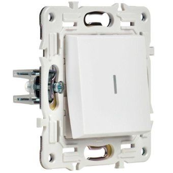 выключатель 1-кл. skandy 10а sk-v07w с индикацией арктич. бел. iek sk-v10-1-10-k01 от магазина Штепсель и батарейка. - фото_3