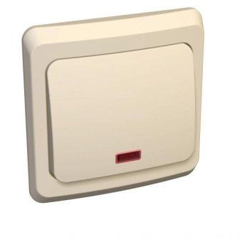 выключатель 1-кл. сп этюд 10а ip20 с подсветкой крем. se bc10-005k от магазина Штепсель и батарейка. - фото_3