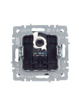 розетка компьютерная сп rj45 кат.5e brite рк10-брш механизм шампань iek br-k10-1-k37 от магазина Штепсель и батарейка. - фото_4