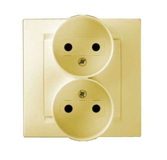розетка 2-м сп simon15 16а ip20 250в без заземл. винт. клеммы сл. кость simon 1590457-031 от магазина Штепсель и батарейка.