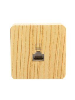 розетка компьютерная 1-м оп viola rj45 беленый дуб lezard 751-5200-139 от магазина Штепсель и батарейка.