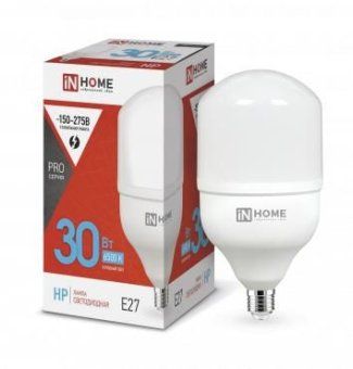 лампа светодиодная высокомощная led-hp-pro 30вт цилиндр 6500к холод. бел. e27 2850лм 230в in home 4690612031088 от магазина Штепсель и батарейка.