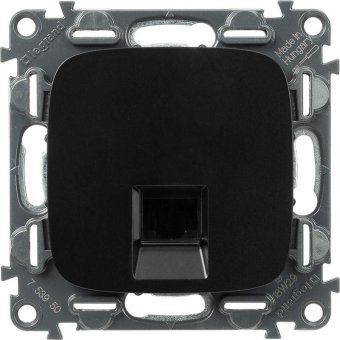 розетка компьютерная 1-м valena allure rj45 кат.5e utp с лицев. панелью механизм антрацит leg 753950 от магазина Штепсель и батарейка. - фото_2