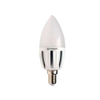 лампа светодиодная kosmos premium 5вт свеча 3000к e27 230в космос kled5wcn230ve2727 от магазина Штепсель и батарейка.