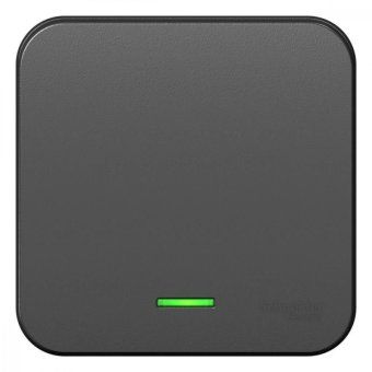 переключатель проходной 1-кл. оп blanca 10а ip20 (сх. 6) 250в с подсветкой с изолир. пластиной антрацит se blnva106116 от магазина Штепсель и батарейка.