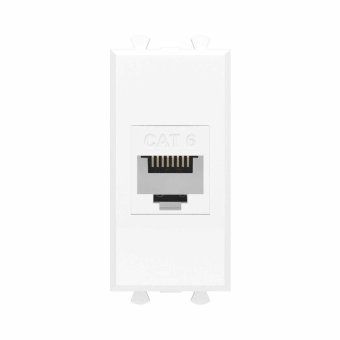 розетка компьютерная 1мод. avanti "белое облако" rj45 кат.6 без шторок модульная механизм dkc 4400691 от магазина Штепсель и батарейка.