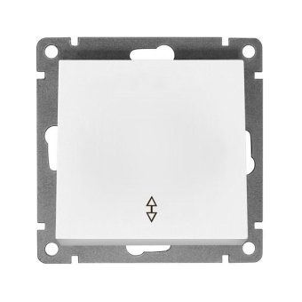 переключатель проходной 1-кл. сп афина 10а ip20 механизм бел. universal a0025 от магазина Штепсель и батарейка.