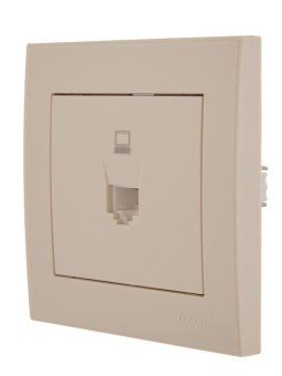 розетка компьютерная сп rain rj45 16а ip20 механизм крем. lezard 703-0388-139 от магазина Штепсель и батарейка. - фото_4
