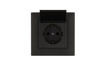 розетка 1-м с крышкой karea rizz star с заземл. дым. металлик makel 88050029 от магазина Штепсель и батарейка. - фото_2