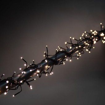 гирлянда светодиодная "кластер led" 3м 288led тепл. бел. 14вт ip20 провод пвх темн. зел. neon-night 303-626 от магазина Штепсель и батарейка. - фото_4