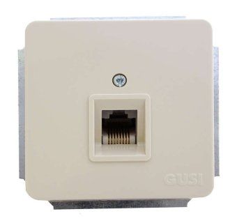 розетка компьютерная 1-м extra rj45 механизм беж. gusi с1к1-003 от магазина Штепсель и батарейка.