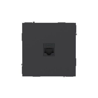 розетка компьютерная 1-м kant rj45 кат.6a без шторки черн. уголь dkc 7012673 от магазина Штепсель и батарейка. - фото_2
