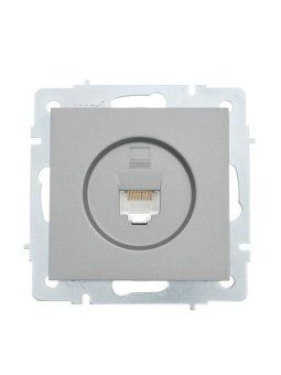 розетка компьютерная 1-м сп vesna механизм платина lezard 742-3588-139 от магазина Штепсель и батарейка. - фото_2
