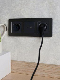 розетка brite рюш10-1-брг 16а с usb a+a 2.1а с заземл. защ. шторки механизм графит iek br-r14-16-u21-d21-k53 от магазина Штепсель и батарейка. - фото_8