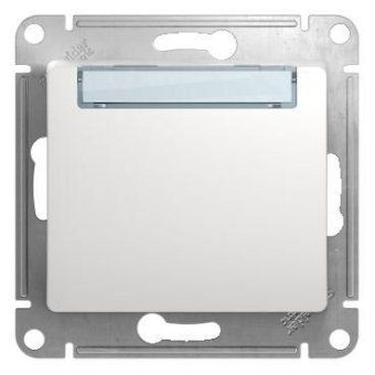 механизм кнопки нажимной 1-кл. сп glossa 10а ip20 (сх. 1) с табличкой бел. sche gsl000119 от магазина Штепсель и батарейка. - фото_3