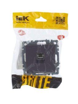 розетка компьютерная сп rj45 кат.5e brite рк10-брс механизм сталь iek br-k10-1-k46 от магазина Штепсель и батарейка. - фото_7