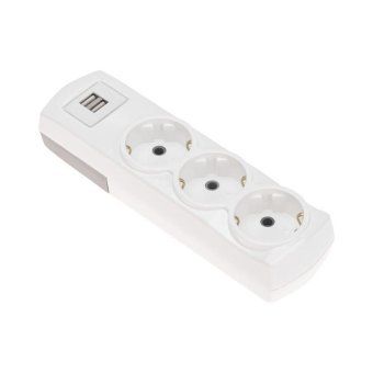 колодка 3-м с заземл. premium 2 usb бел. rexant 13-4402 от магазина Штепсель и батарейка.