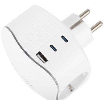 разветвитель 3-м sp-3e-3usbac-w + 3 usb a+c с заземл. со шторками 16а бел. эра б0069081 от магазина Штепсель и батарейка. - фото_7