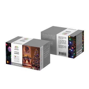 гирлянда светодиодная "шарики" 5м d30мм 25led rgb 6вт 220-240в ip20 провод пвх темн. зел. neon-night 303-569 от магазина Штепсель и батарейка. - фото_3