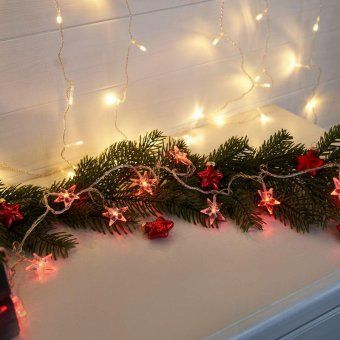 гирлянда светодиодная "звездочки" 2.8м 20led красн. 4вт ip20 neon-night 303-034 от магазина Штепсель и батарейка. - фото_2