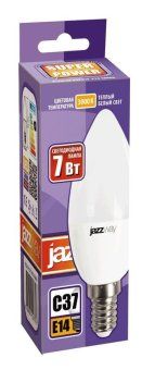 лампа светодиодная pled-sp 7вт c37 свеча 3000к тепл. бел. e14 530лм 230в jazzway 1027818-2 от магазина Штепсель и батарейка. - фото_2