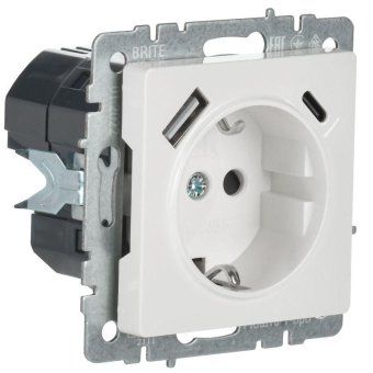 розетка brite рюш11-1-брб 16а с usb a+c 18вт с заземл. защ. шторки механизм бел. iek br-r14-16-u22-018-k01 от магазина Штепсель и батарейка. - фото_11