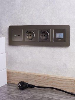 розетка brite рюш10-1-брш 16а с usb a+a 2.1а с заземл. защ. шторки механизм шампань iek br-r14-16-u21-d21-k37 от магазина Штепсель и батарейка. - фото_8