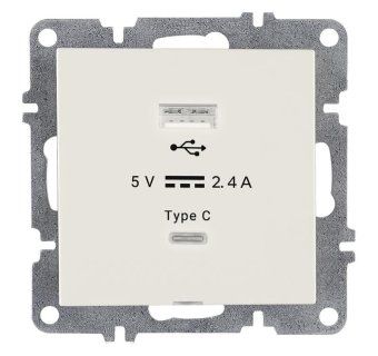розетка lavin/karen usb + type-c механизм бел. arvia 50 01 1000 304 от магазина Штепсель и батарейка.