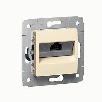 розетка компьютерная 1-м сп cariva rj45 кат.6 utp механизм сл. кость leg 773741 от магазина Штепсель и батарейка.