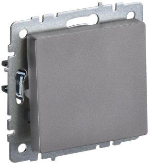 выключатель 1-кл. сп brite вс10-1-0-брс 10а механизм сталь iek br-v10-0-10-k46 от магазина Штепсель и батарейка.
