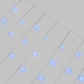 гирлянда светодиодная занавес 3х2м 264 led син. прозр. пвх ip44 эффект мерцания 22 нити 12 led/нить neon-night 235-523 от магазина Штепсель и батарейка. - фото_4