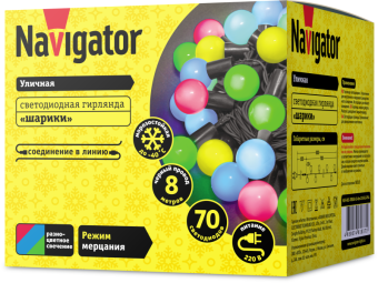 гирлянда светодиодная 61 837 ngf-b02-70rgb-10-8m-230-bl-ip44 navigator 61837 от магазина Штепсель и батарейка. - фото_2