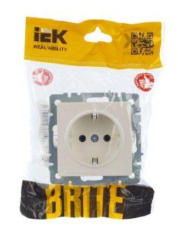 розетка 1-м сп brite рс11-1-0-брж 16а с заземл. без защ. шторки механизм жемчуж. iek br-r11-16-k36 от магазина Штепсель и батарейка. - фото_7