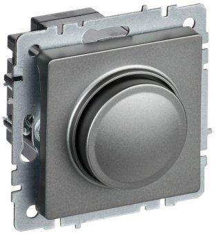 светорегулятор сп brite пов-наж. 600вт сс10-1-0-брс механизм сталь iek br-d20-0600-k46 от магазина Штепсель и батарейка.