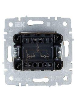 выключатель 2-кл. сп brite вс10-2-1-бркр 10а с индик. механизм беж. iek br-v20-1-10-k10 от магазина Штепсель и батарейка. - фото_5