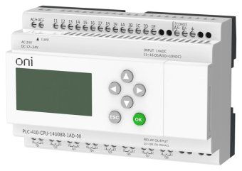 модуль цпу плк 410 8 di 6 ui (0-10в/di) 8 ro 12в-24в dc или 24в ac с ethernet портом с экраном oni plc-410-cpu-14u08r-1ad-00 от магазина Штепсель и батарейка. - фото_5