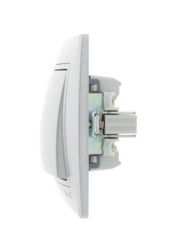 переключатель проходной 1-кл. сп mira 10а ip20 со вставкой сер. метал. lezard 701-1010-105 от магазина Штепсель и батарейка.