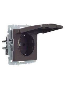 розетка brite рсбш10-3-44-бртб 16а ip44 с заземл. защ. шторки с крышкой механизм бронза iek br-r16-16-44-k45 от магазина Штепсель и батарейка. - фото_3