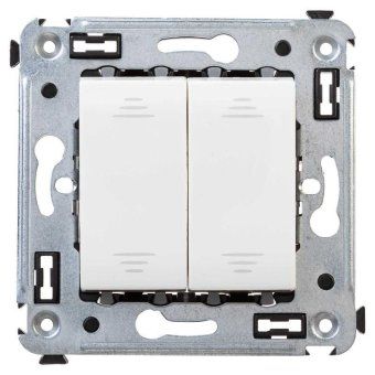 переключатель 2-кл. 2мод. сп avanti "белое облако" 16а ip20 бел. dkc 4400114 от магазина Штепсель и батарейка.