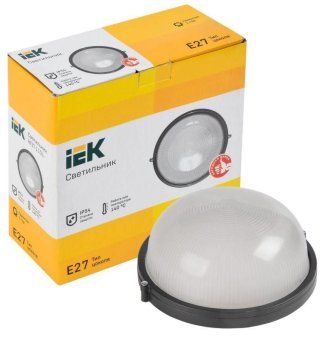светильник нпп 1101 100вт e27 ip54 черн. круг iek lnpp0-1101-1-100-k02 от магазина Штепсель и батарейка. - фото_2