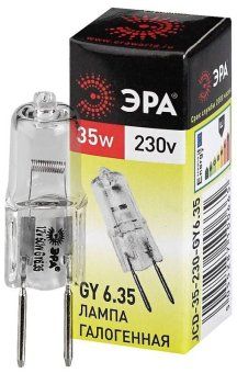 лампа галогенная gy6.35-jcd-35w-230v 35вт капсула gy6.35 230в эра c0027373 от магазина Штепсель и батарейка.