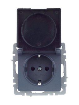 розетка brite рсбш10-3-брм 16а ip20 с заземл. защ. шторки с крышкой механизм маренго iek br-r16-16-k35 от магазина Штепсель и батарейка. - фото_10