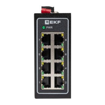 коммутатор неуправляемый промышленный u-8t 8 портов 10/100base-t(x) rj45 монтаж на din-рейку tsx ekf tsx-u-8t от магазина Штепсель и батарейка. - фото_3